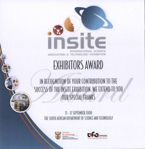 Outstanding Achievement Award of Science and Technology of South Africa